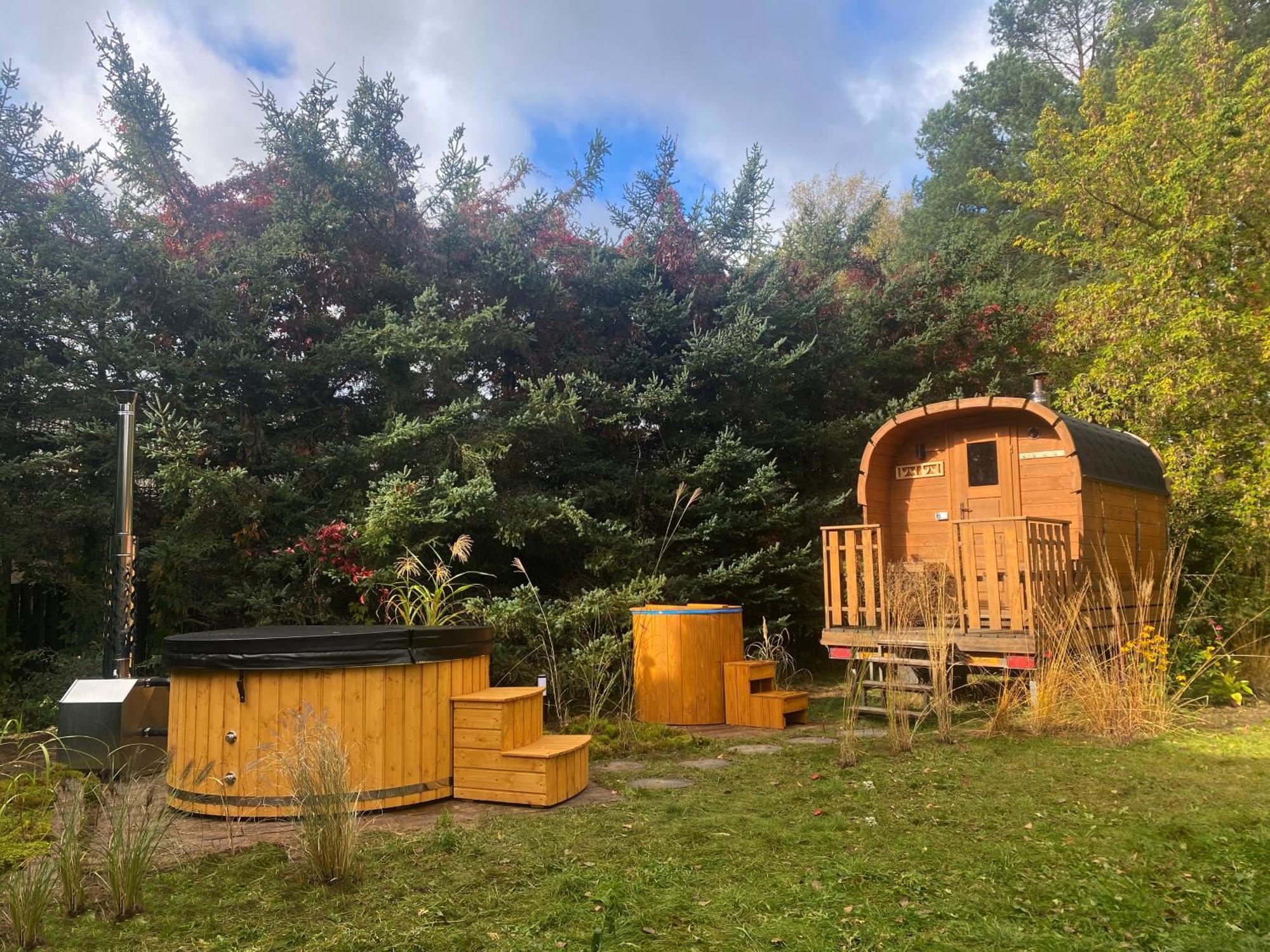 Szeroki Bor Oaza W Puszczy Z Sauna, Bania I Jacuzzi Dış mekan fotoğraf
